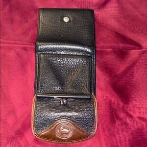 Dooney & Burke Black and Brown Leather Wallet